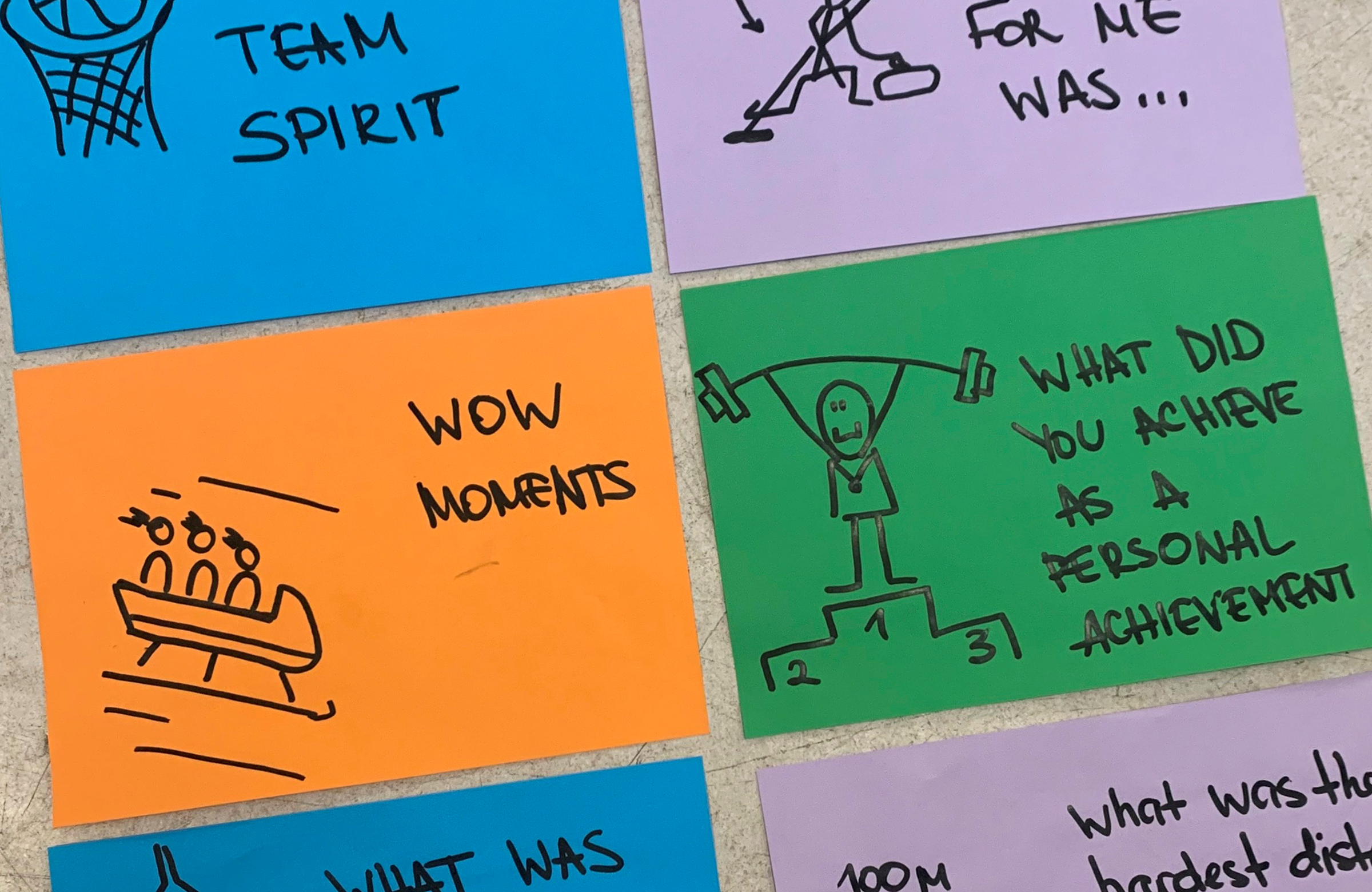 Post-it Zettel aus dem TCA Youth Sport Connect
