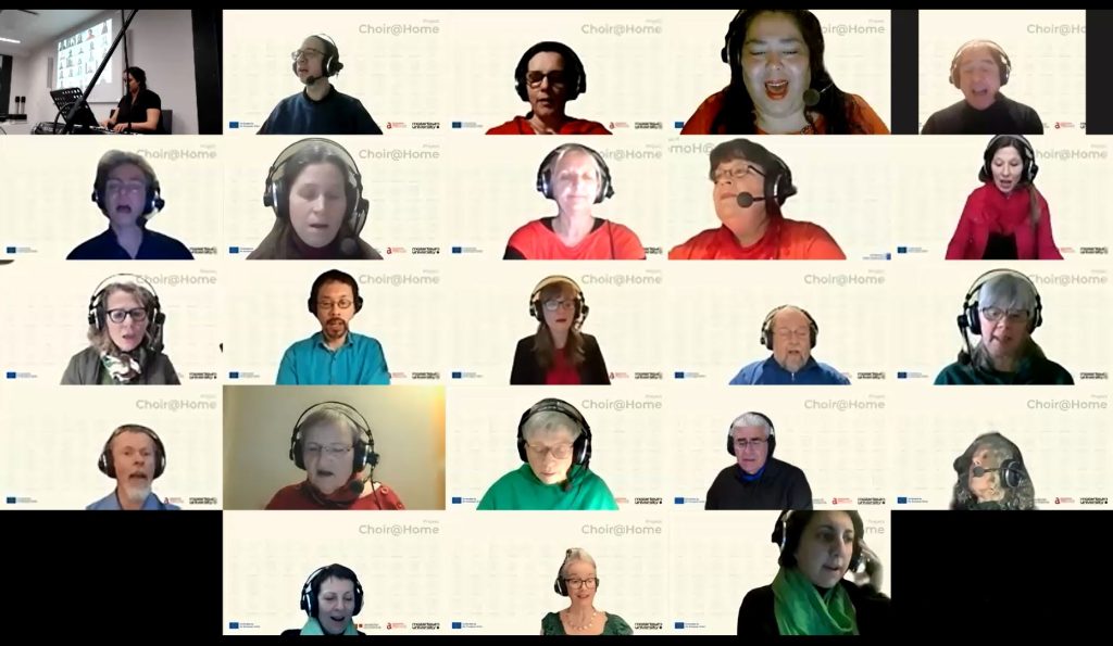 Screenshot von Online-Chorprobe